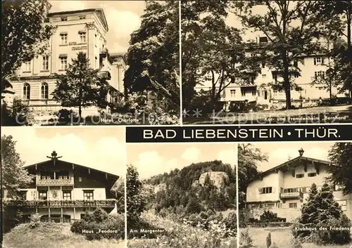 Bad Liebenstein Hotel Charlotte Haus Feodora Morgentor  Kat. Bad Liebenstein