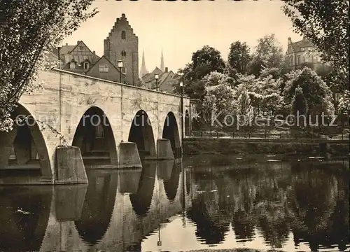 Saalfeld Saale Bruecke der Freundschaft Saaltor Kat. Saalfeld