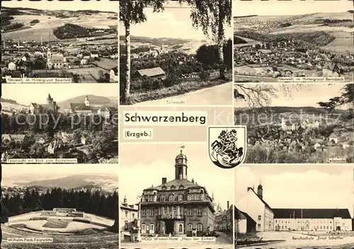 Schwarzenberg Erzgebirge HOG Wismut Hotel Berufsschule Ernst Scheffler Roeckelmann Kat. Schwarzenberg