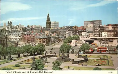 Liverpool Tunnel Entrance from St Georges Hall Kat. Liverpool