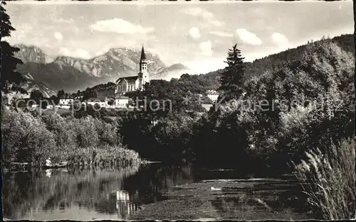 Annecy Haute Savoie Canal du Thiou Monastere de la Visitation et Tournette Kat. Annecy