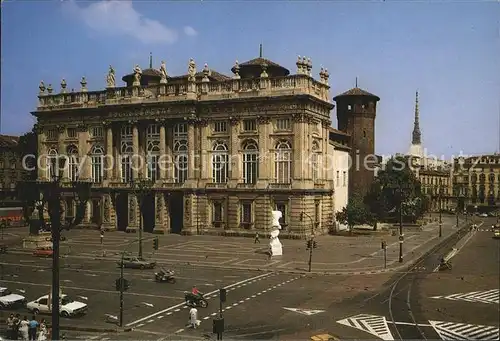 Torino Piazza Castello Palazzo Madama sullo sfondo la Mole Antonelliana Kat. Torino