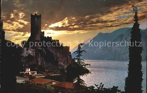 Malcesine Lago di Garda Il castello al tramonto Kat. Malcesine