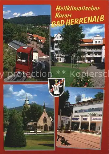 Bad Herrenalb Falkenburg Bahn Kurhaus Kirche aerztehaus Kat. Bad Herrenalb