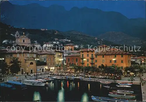 Malcesine Lago di Garda Il porto di notte Kat. Malcesine