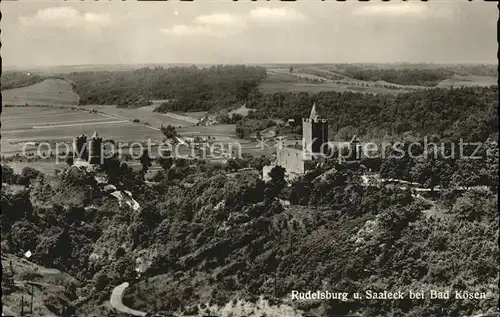 Rudelsburg mit Saaleck bei Bad Koesen Kat. Bad Koesen