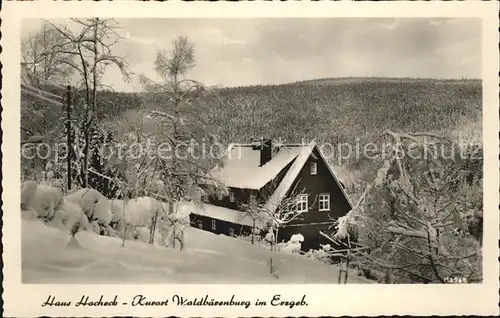 Waldbaerenburg Haus Hocheck im Winter Kat. Altenberg