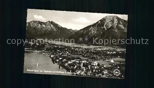 Rottach Egern Fliegeraufnahme mit Tegernsee mit Wallberg Kat. Rottach Egern