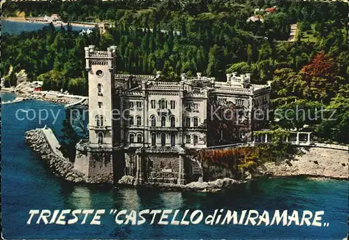 Trieste Castello di Miramare Fliegeraufnahme Kat. Trieste