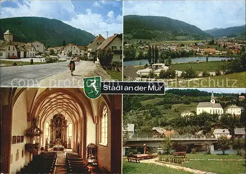 Stadl Mur Kirche Strassenpartie See Kat. Stadl an der Mur