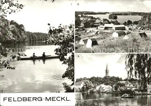 Feldberg Mecklenburg Schmaler Luzin Camping Huettenberg Haussee Kat. Feldberger Seenlandschaft