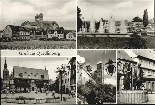 Quedlinburg Schloss Stiftskirche Rathaus Munzenberger Musikanten Kat. Quedlinburg