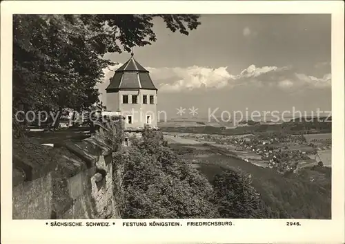 Koenigstein Saechsische Schweiz Festung Friedrichsburg Kat. Koenigstein Saechsische Schweiz