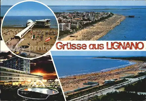 Lignano Fliegeraufnahme Straende Kat. Lignano