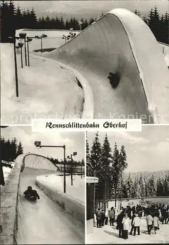 Oberhof Thueringen Rennschlittenbahn Kat. Oberhof Thueringen