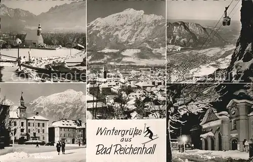 Bad Reichenhall Nonner Kircherl Marktplatz Total Predigtstuhl Bahn Kurhaus Kat. Bad Reichenhall