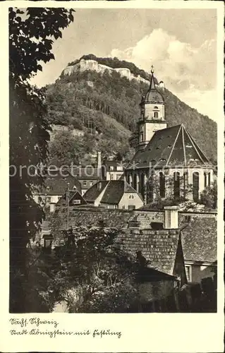 Koenigstein Saechsische Schweiz mit Festung Koenigstein Kat. Koenigstein Saechsische Schweiz