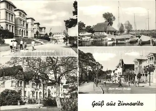 Zinnowitz Ostseebad Strasse der Voelkerfreundschaft Am Bodden Baltisches Haus Karl Marx Str