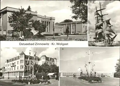 Zinnowitz Ostseebad Kulturhaus Segelschulschiff Wilhelm Pieck Heim Glueck auf Strandzugang