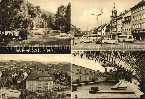 Werdau Sachsen Stadtpark Marktplatz Diesterweg Oberschule Sportschule Kurt Schloesser Kat. Werdau