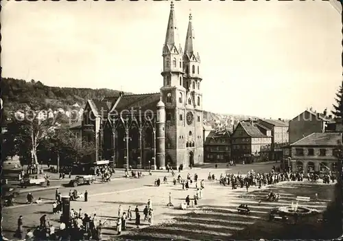 Meiningen Thueringen Platz der Republik Kirche Kat. Meiningen
