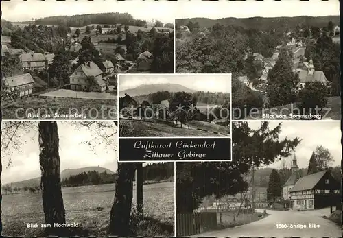 Lueckendorf Sommerberg Panorama Hochwald 1500jaehrige Eibe Kat. Kurort Oybin