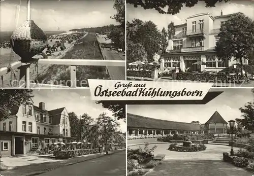 Kuehlungsborn Ostseebad Strand Promenade Konzertgarten Ostsee Hotel Kat. Kuehlungsborn