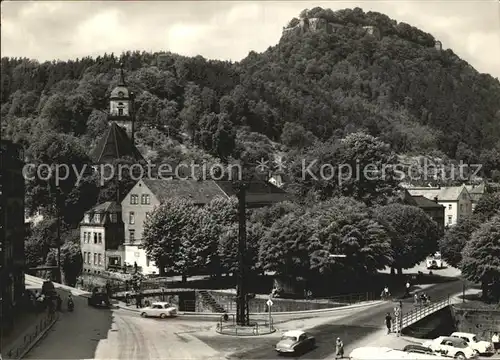 Koenigstein Saechsische Schweiz Teilansicht Kirche Festung Kat. Koenigstein Saechsische Schweiz