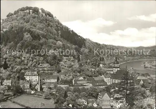 Koenigstein Saechsische Schweiz mit Festung Kat. Koenigstein Saechsische Schweiz