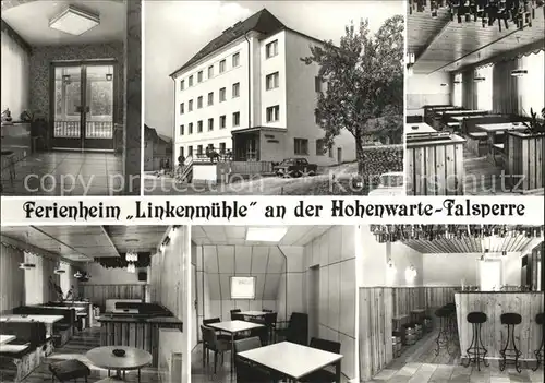 Hohenwarte Ferienheim Linkenmuehle Gastraeume Bar Kat. Hohenwarte