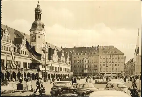 Leipzig Altes Rathaus und Messehaus am Markt Kat. Leipzig