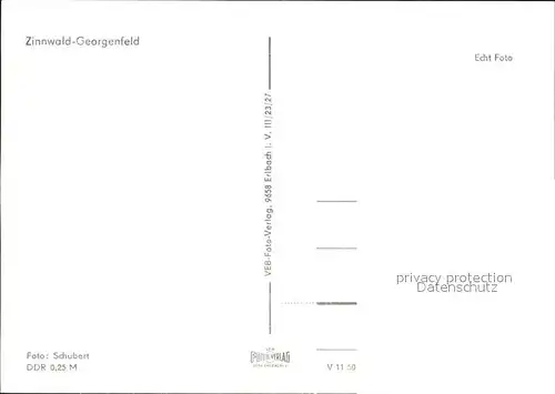Zinnwald Georgenfeld Teilansicht Kat. Altenberg