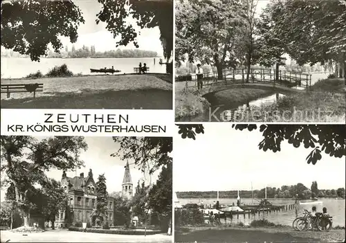 Zeuthen Zeuthener See Brueckchen Schloss Seebruecke Kat. Zeuthen