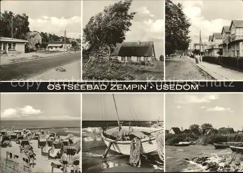 Zempin Dorfpartien Strand Fischerboote Kat. Zempin