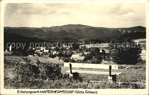 Hinterhermsdorf Ortsansicht  Kat. Sebnitz