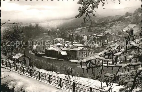 Altena Lenne Flusspartie im Winter Kat. Altena