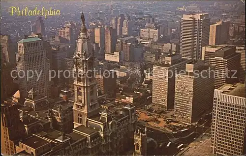 Philadelphia Pennsylvania Fliegeraufnahme City Hall Tower  Kat. Philadelphia