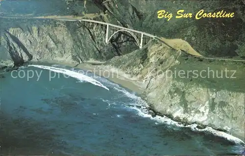 Monterey California Big Sur Coastline Fliegeraufnahme Bixby Bridge Kat. Monterey