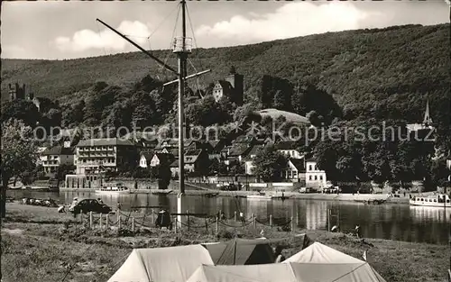 Neckarsteinach Vierburgenstadt Camping am Fluss Kat. Neckarsteinach