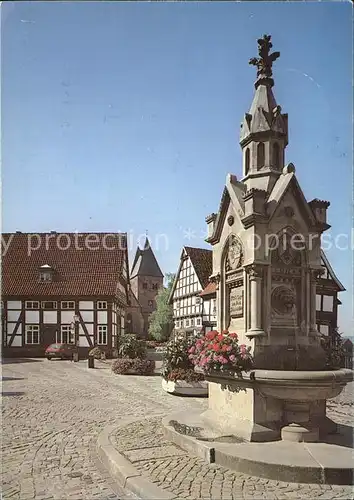 Obernkirchen Marktplatz mit Kirche Kat. Obernkirchen