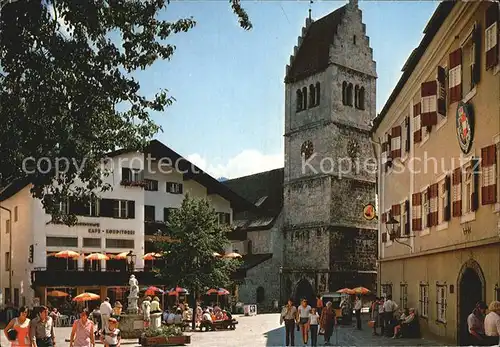 Zell See Stadtplatz mit Pfarrkirche Kat. Zell am See