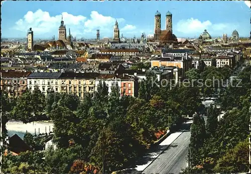 Muenchen Blick vom Maximilianeum Kat. Muenchen