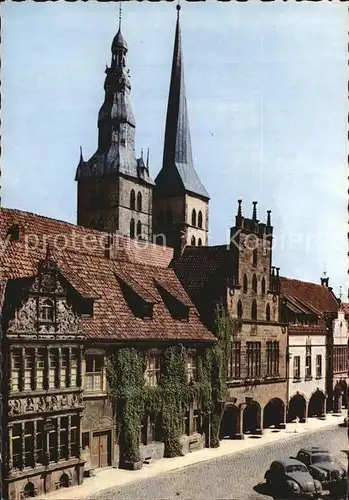 Lemgow Niedersachsen Rathaus mit Nikolaikirche Kat. Lemgow