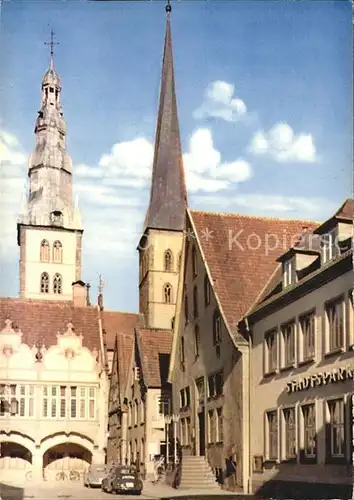 Lemgow Niedersachsen Hansestadt Rathaus mit St. Nicolai Kat. Lemgow