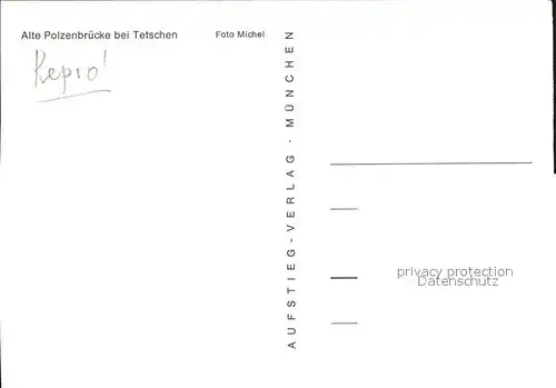 Tetschen Bodenbach Boehmen alte Polzenbruecke Kat. Decin