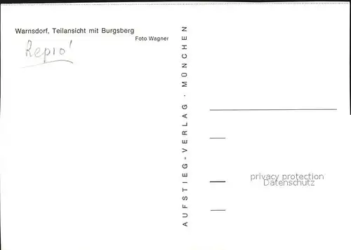 Warnsdorf Varnsdorf Boehmen mit Burgsverg Kat. Varnsdorf