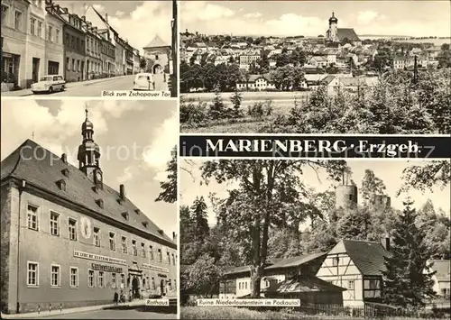 Marienberg Erzgebirge Zschopauer Tor Rathaus Ruine Niederlaufenstein  Kat. Marienberg