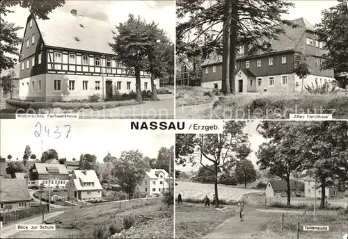 Nassau Erzgebirge Forsthaus Schule Kat. Frauenstein Sachsen