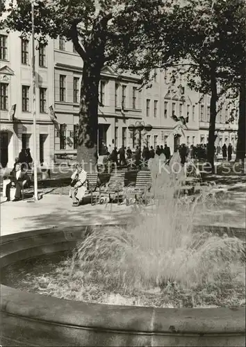 Dresden Strasse der Befreiung mit Brunnen Kat. Dresden Elbe