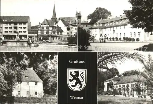 Weimar Thueringen Haus der Charlotte von Stein Goethes Gartenhaus Orangerie Schloss Belvedere Kat. Weimar